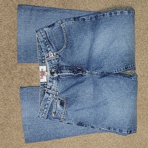 Vtg Y2K Fragile by XOXO Studded Flare Leg Jeans Juniors Size 11 Usa Made Denim